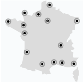 Carte des agences de SCC en France